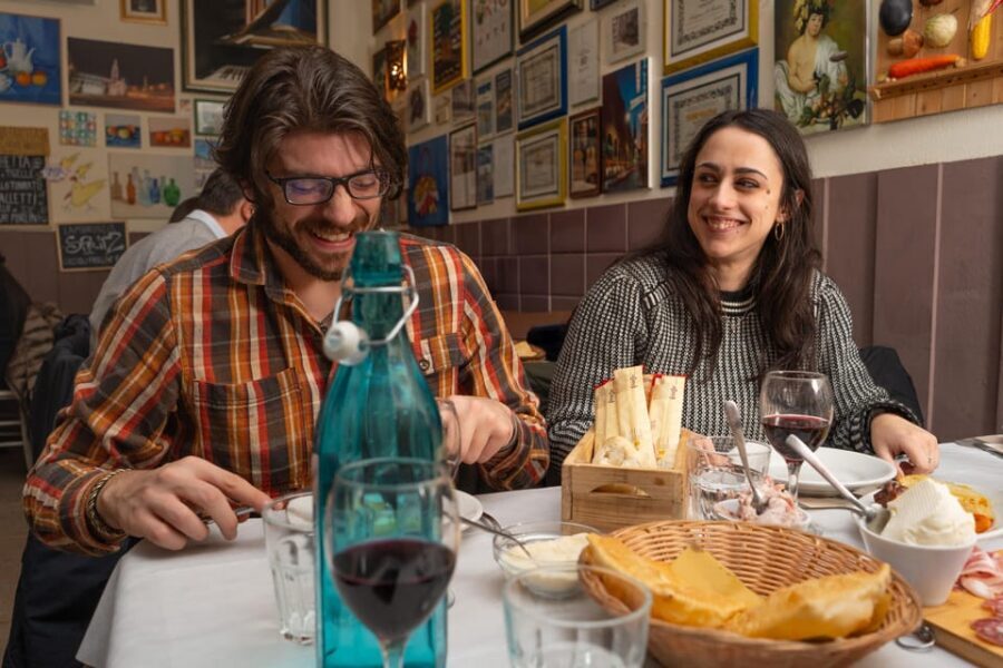 Bologna: Food Tour with Pasta Tasting & Local Specialties - Stop 1: your first sit-down pasta and why Tagliatelle gets the spotlight