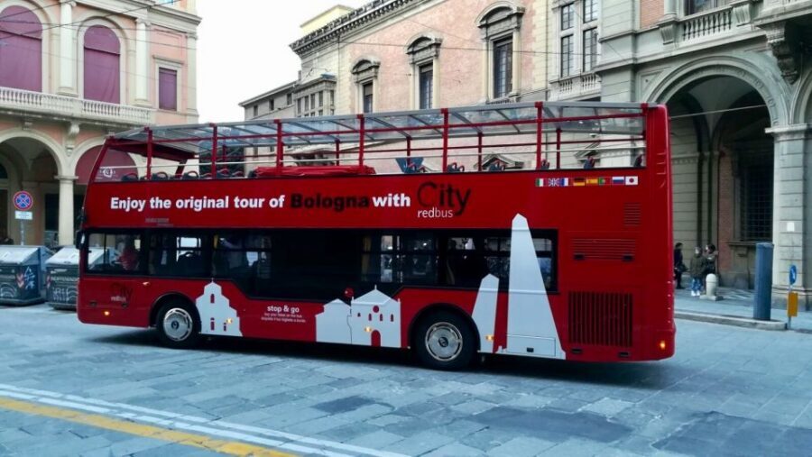 Bologna: Open Bus City Tour and Local Food Tasting - Portici di Bologna and the food tasting voucher reality check