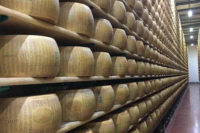 Cars&Food: Lambo, Ferrari, Parmigiano, Balsamic, PrivateTransport - Caseificio Bio Reggiani: Parmigiano Reggiano Production, Cows, Aging Rooms, and the Tasting