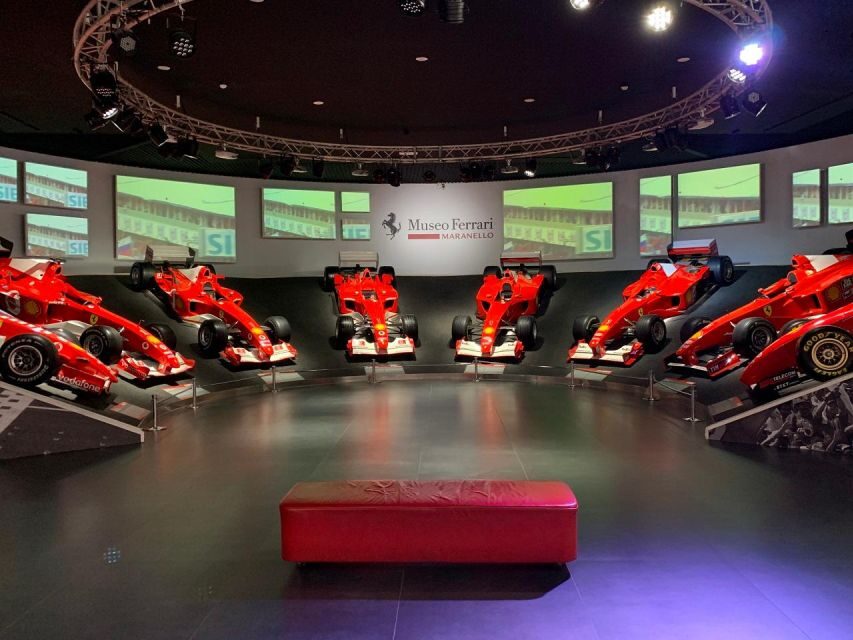 Ferrari Museum, Lamborghini Pagani Museums & Factory+Lunch - Time to Shop: Ferrari, Lamborghini, and Pagani Stores